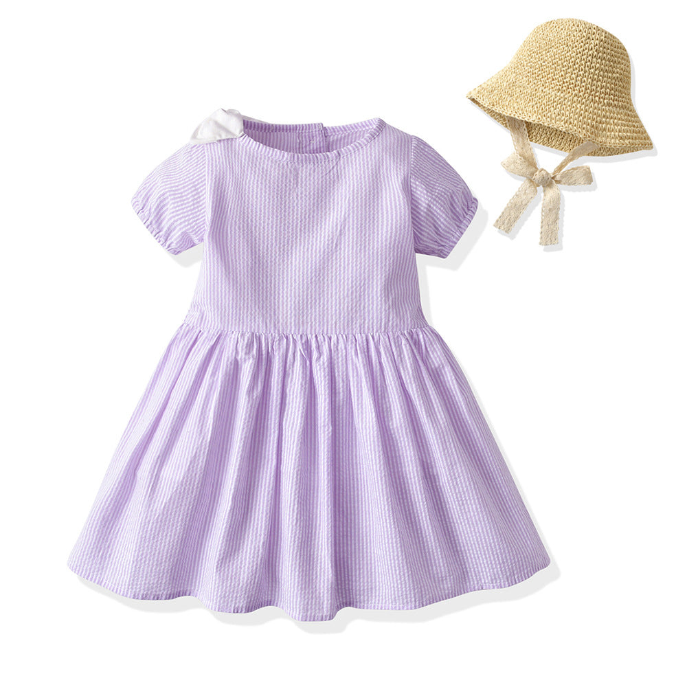 Wholesale children's clothing direct from the manufacturer: boys' preppy-style short-sleeved plaid shirt and suspender shorts set, dropshipping available