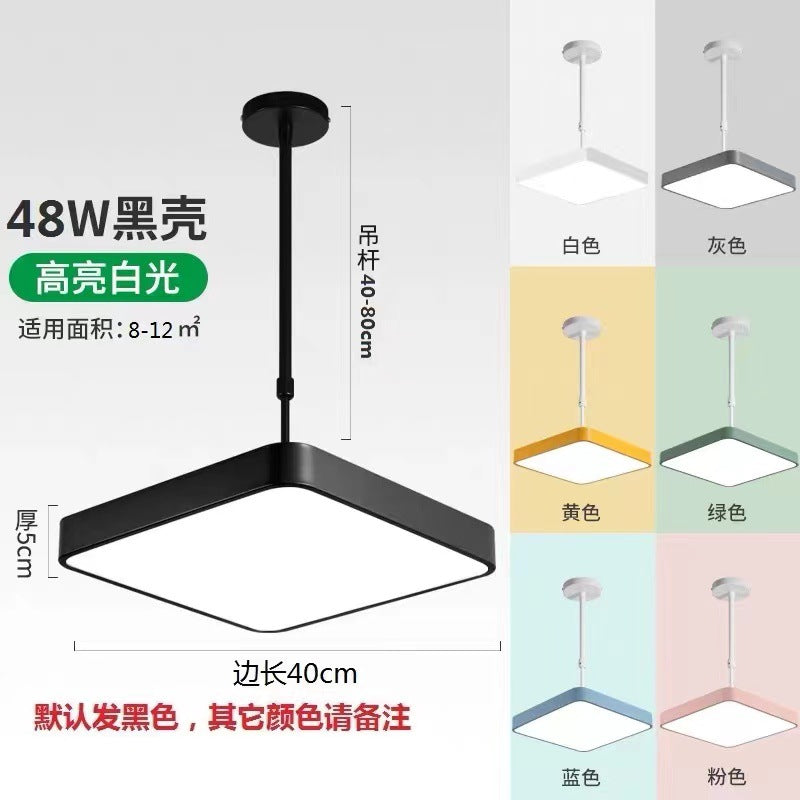 LED sloping roof square sloping roof square chandelier restaurant living room duplex loft commercial store creative lighting