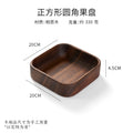 Walnut wood fruit platter solid wood round salad bowl dish dinner plate household kids fruit plate wholesale wooden tray