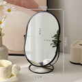 Makeup mirror desktop desktop bedroom makeup mirror can rotate 360 degrees oval mirror ins style dormitory dressing mirror