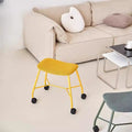 Movable pulley stool creative wheeled chair desk dressing stool coffee shop restaurant soft chair iron chair normcore