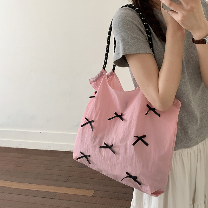 Sense of designbows bag koreanniche stylesweeteasiest for match shoulder bag spring and summernew arrival armpit bag tote bag