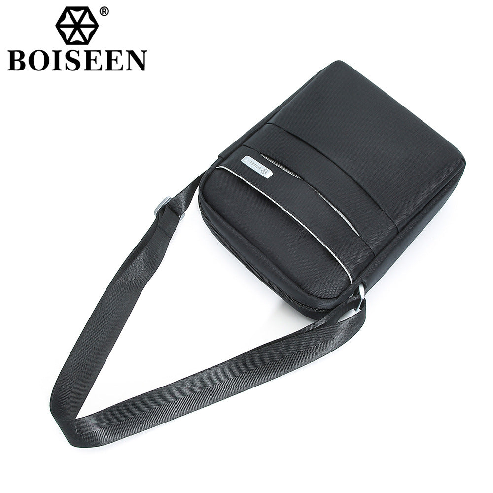 Boiseen New Men's Shoulder Bag Cross-border Business Multifunctional Crossbody Men's Backpack Outdoor Travel Storage Bag