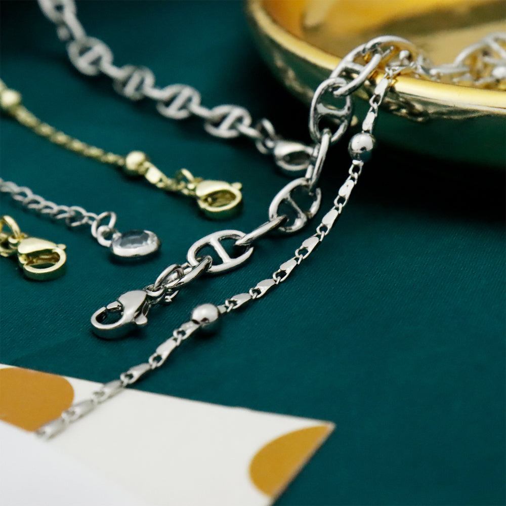 Export hot product rice beads double layer anklet stylish creative double layer rice beads day chain anklet direct supply exquisite