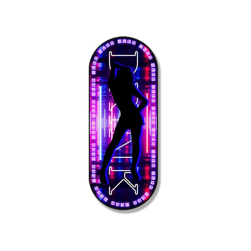 Bar nightclub sexy beautiful woman led ambient light hanging painting KTV tavern box club luminous abyss mirror decorative painting