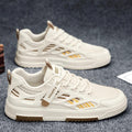 Men's spring breathable anti-odor mesh sneakers - trendy, versatile casual skate shoes for students - soft sole white sneakers
