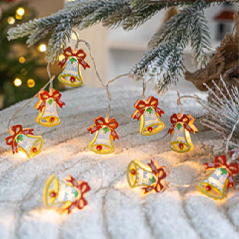 Christmas wrought iron light string, holiday arrangement, birthday party party, shop decoration light beads LED light string colorful lights