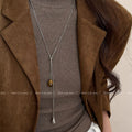 Tiger eye teardrop pendant necklace - x2028 tiger eye