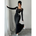 summer european and american style mesh panel dress for women (cross-border e-commerce)