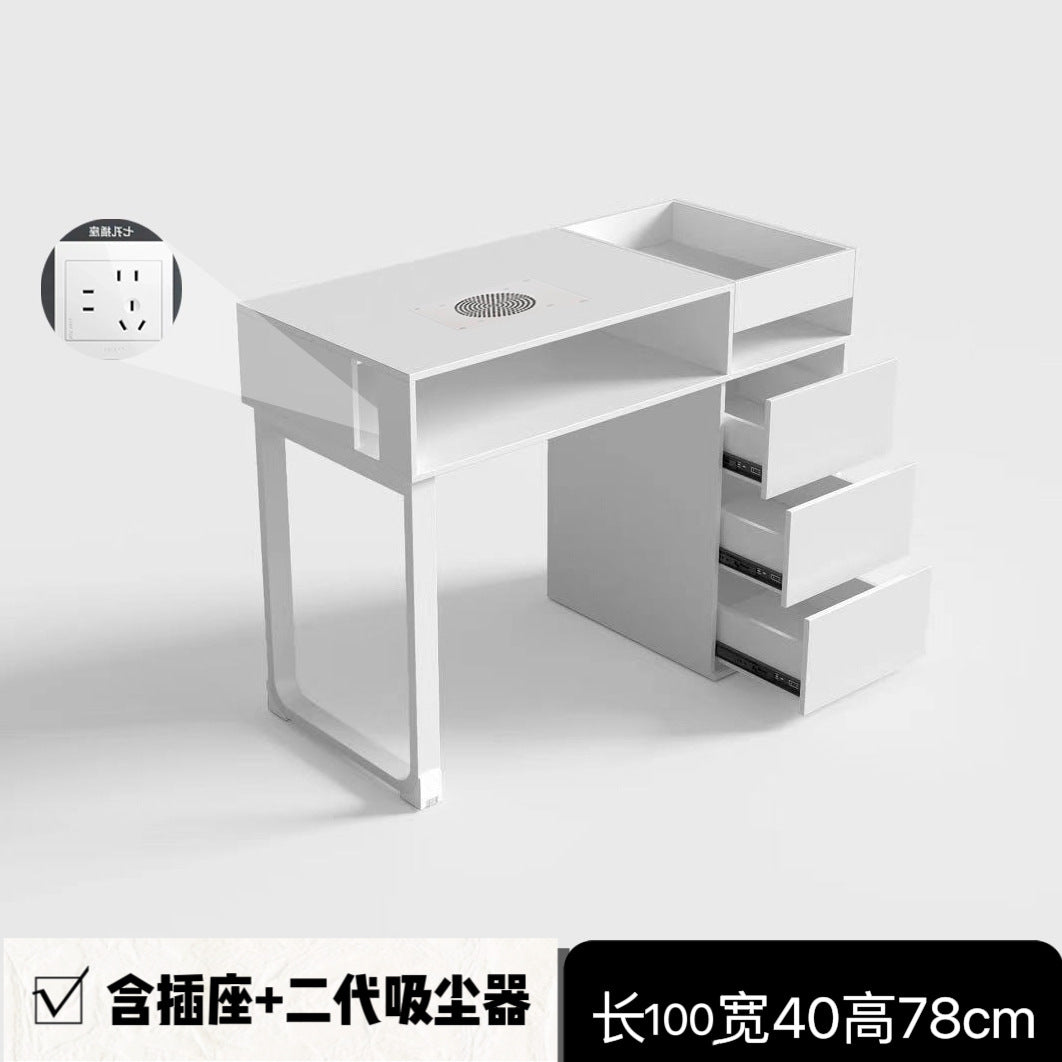 Cream style manicure table and chair set Japanese single double multi-function with vacuum manicure table light luxury Internet celebrity manicure table