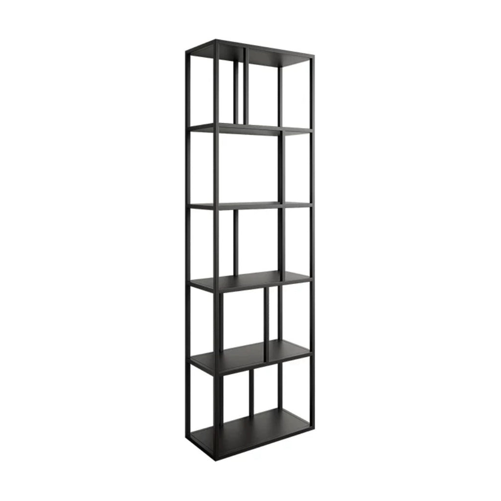 Nordic living room floor-to-ceiling steel bookshelf light luxury wrought iron shelf simple installation-free whole wall storage partition bookcase