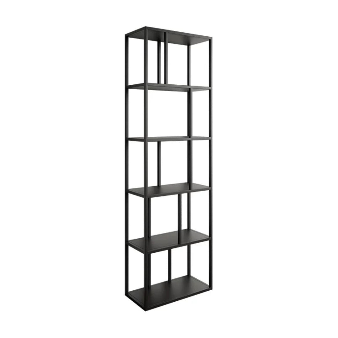 Nordic living room floor-to-ceiling steel bookshelf light luxury wrought iron shelf simple installation-free whole wall storage partition bookcase