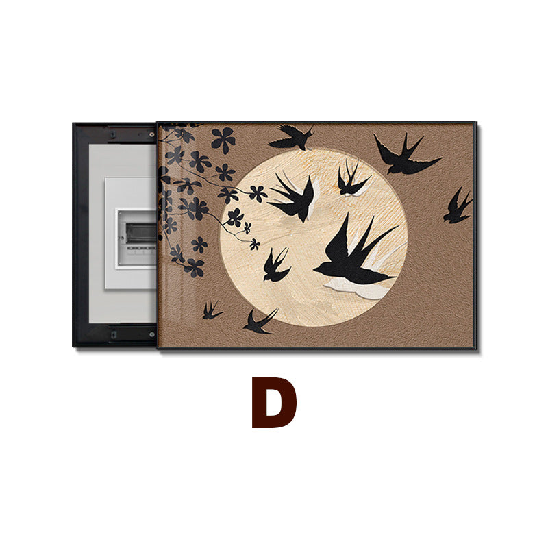 French medieval style meter box decorative painting premium living room room cover dining room distribution box cover ugly hanging painting