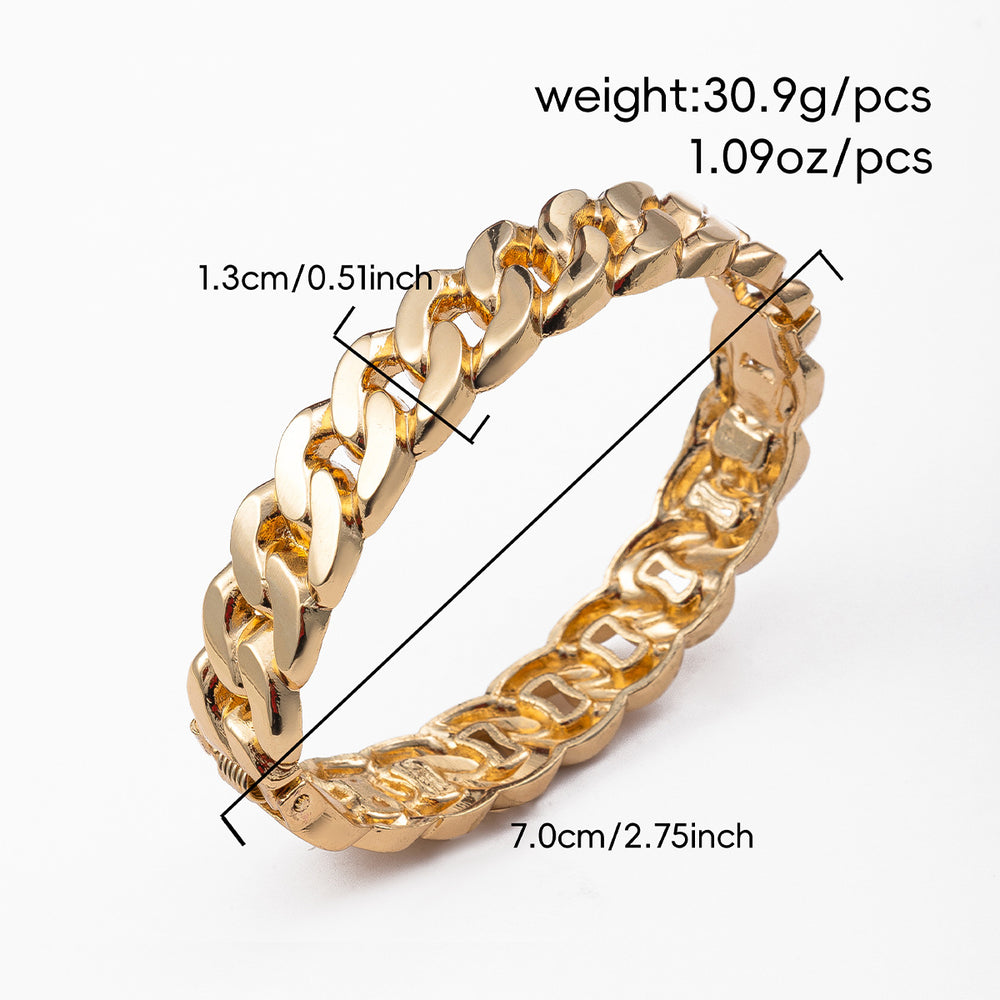 Wholesale braided open bangle bracelet - fashionable, minimalist, irregular round alloy bracelet for women - perfect for us & european cross-border e-commerce