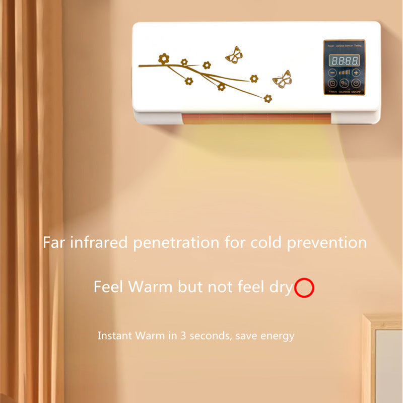 Ready-to-ship 110v high-velocity wall-mounted remote control space heater - portable, dual-mode (cool & heat), rapid heating for home use