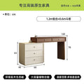 Solid wood dressing table, chinese style, light brown walnut, song style telescopic small apartment bedroom chest of drawers all-in-one dressing table