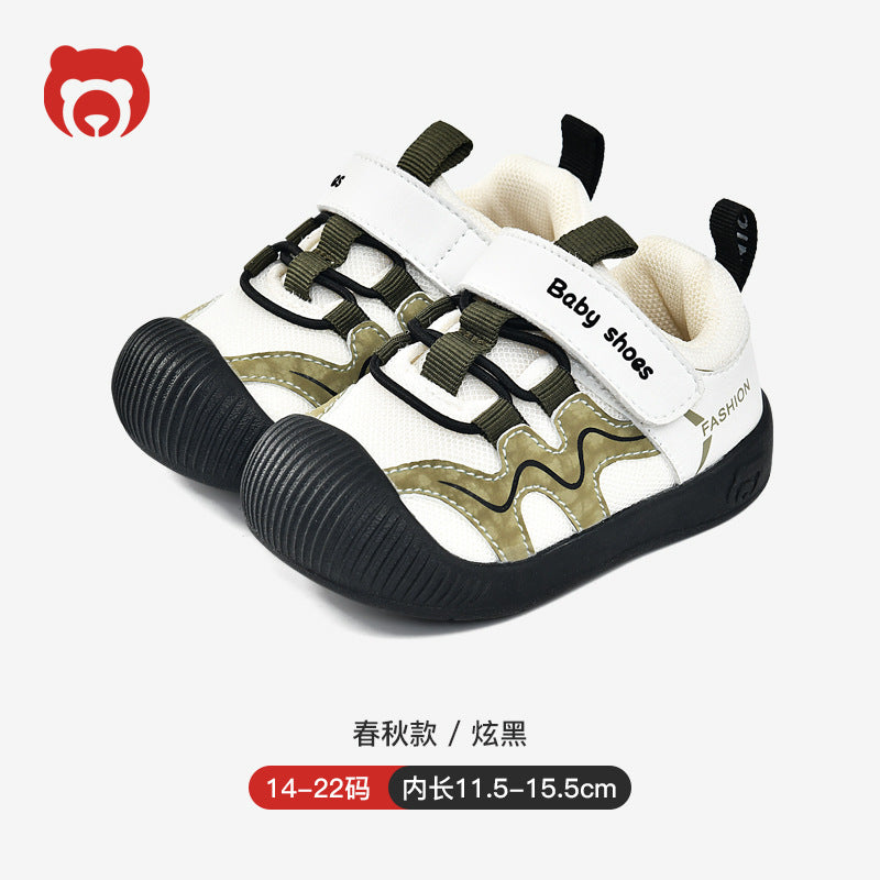 Toddler shoes for boys, spring and autumn infant shoes, soft sole functional mesh shoes, baby shoes for boys aged 1-3 years