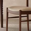 Scandinavian solid wood dining chair for home ash walnut color dining table and chairs wabi-sabi style restaurant casual back chair