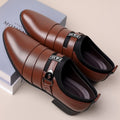2024 new men's leather dress shoes - korean style business formal shoes, plus size pointed toe casual shoes, dropshipping available