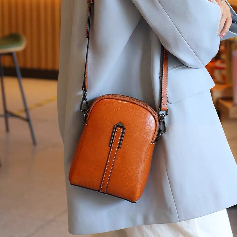 Small bag for women 2024fall and winternew arrival crossbody bag for women shell bag easiest for match genuine leather women's bag shoulder bag women's mobile phone bag