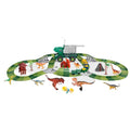 hot-selling electric dinosaur track car diy versatile assembly building educational roller coaster tunnel toy wholesale