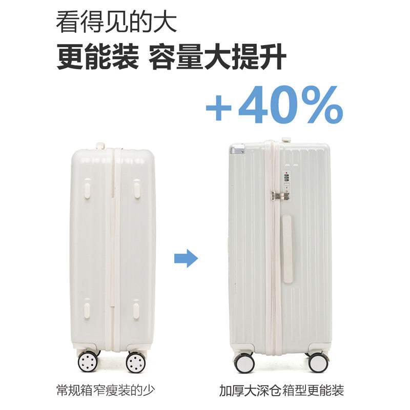 Multifunctional 20-inch suitcase with cup holder, trolley, universal silent wheel, student suitcase, travel boarding suitcase