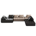 Custom lawrence genuine leather sofa italian minimalist villa living room corner sofa modern sectional sofa set