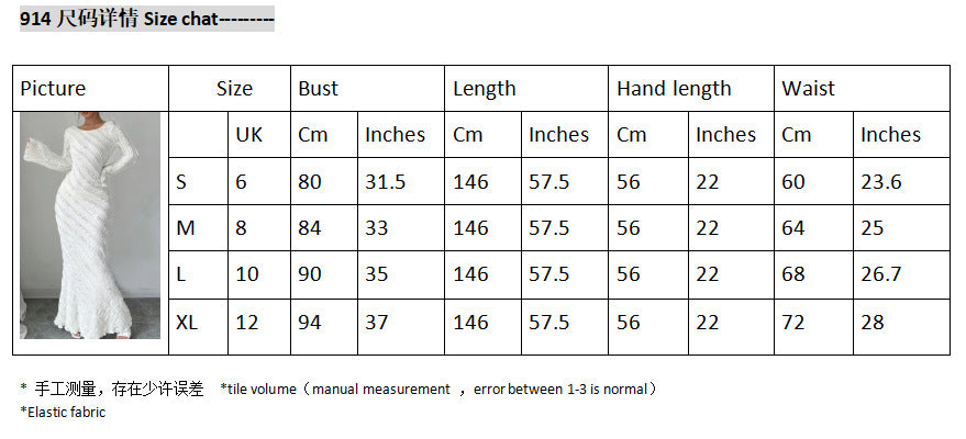 European and american women's clothing  summer new arrivals: sweet and fresh round neck long sleeve high waist slimming midi dress