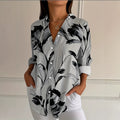 wholesale women's long-sleeved shirts, trendy all-season shirts with popular cross-border print designs, dropshipping available