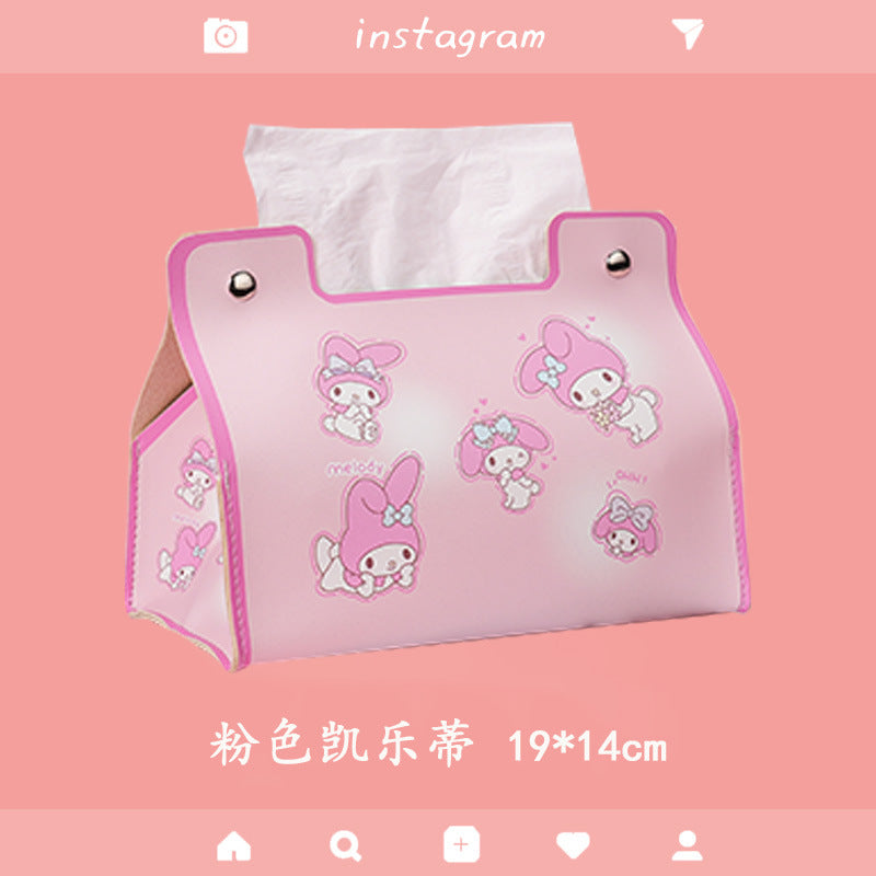 Foreign trade popular tissue box living room creative cute pumping carton car leather pumping box storage box napkin box