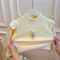 New autumn/winter korean style girls' fleece-lined thickened sweatshirt base layer long sleeve baby girl trendy kids' cotton clothing