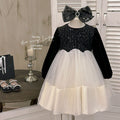 Girls' dress - new autumn  collection: stylish hepburn-inspired birthday dress for baby girls