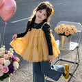Korean style outfit  spring new children's camisole tutu dress korean fashionable girl's two-piece trendy set