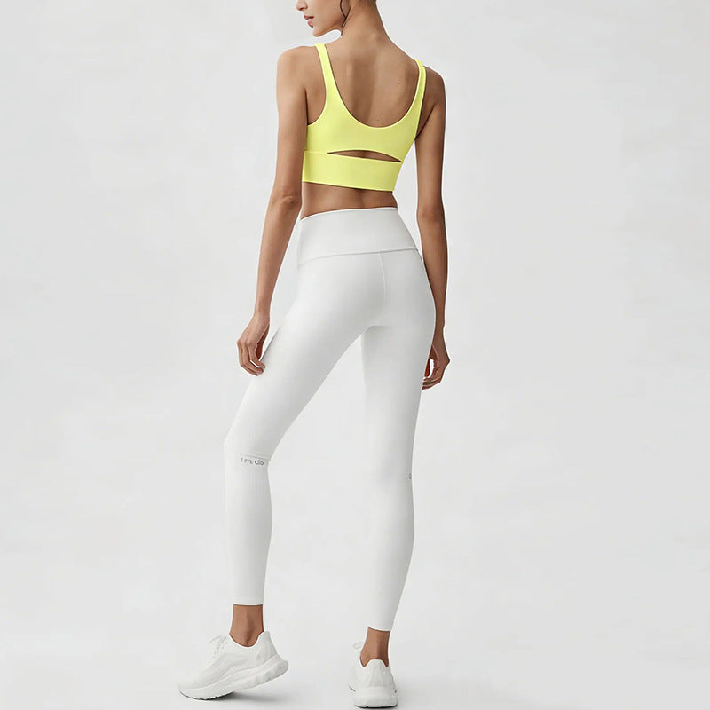 Thin stripes sports lintimates nude yoga bra quick-drying sleeveless running sports fitness wear for women with chest pads