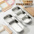 304 stainless steel divided lunch box - airtight food storage container for prepping meals, perfect for office workers and students. microwave safe