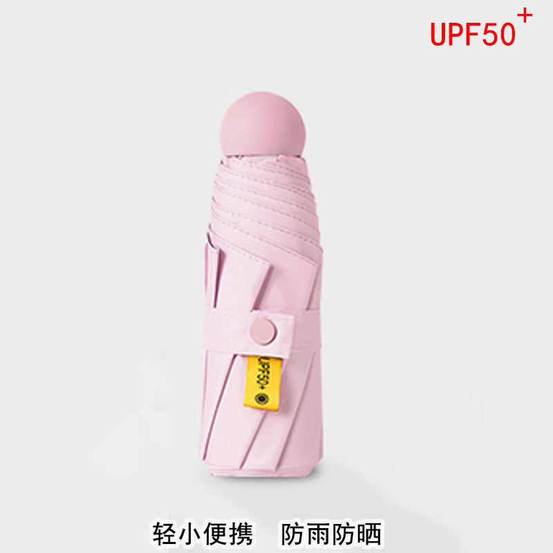 50% off capsule umbrella sun umbrella sun umbrella mini rain or shine umbrella women's portable customizable logo wholesale