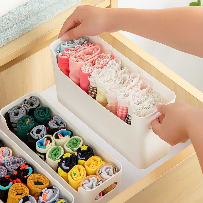 Bathroom wall-mounted underwear storage box Plastic finishing underwear storage box Wall-mounted non-punching socks storage box