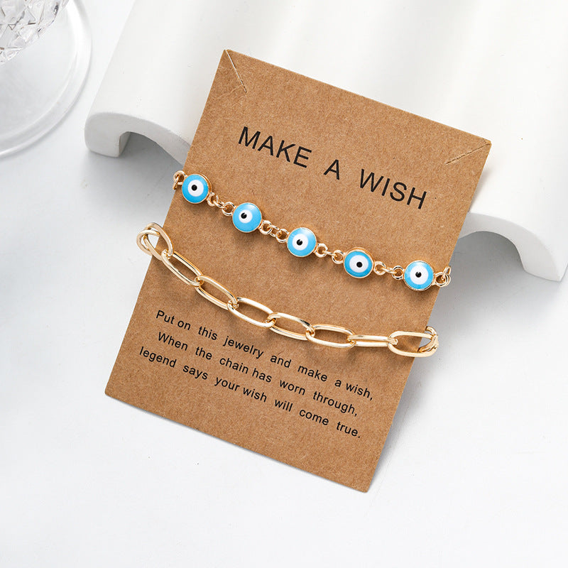 Multi-layered necklace wholesale fashionnew arrival aliexpress jewelry alloy devil's eye punk style hip hop pendant