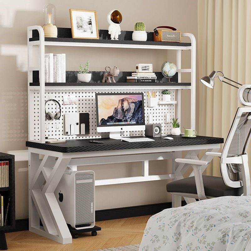 Computer desk home office desk bedroom student desk bookshelf all-in-one with pegboard simple storage study table
