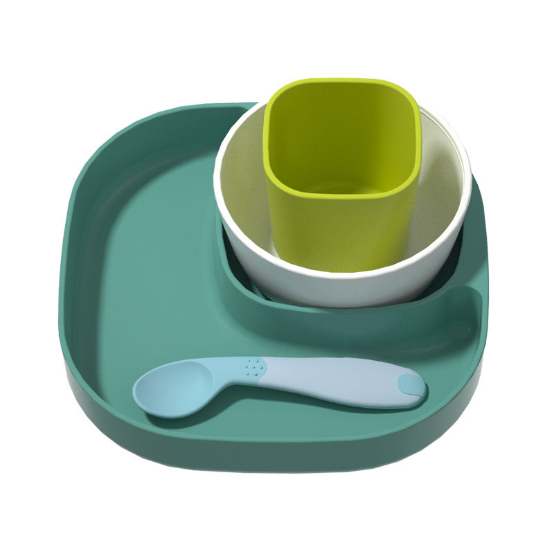Customized children's tableware set, complementary food tools, baby-specific baby storage box, drop-resistant training, rice paste spoon, portable