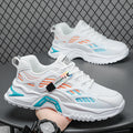 Men's spring breathable 2025 new versatile mesh athletic casual running height increasing black dad shoes - trendy ins style