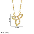 【titanium steel】premium lightweight luxury full diamond necklace - women's fashionable, versatile, geometric stainless steel sweater chain jewelry