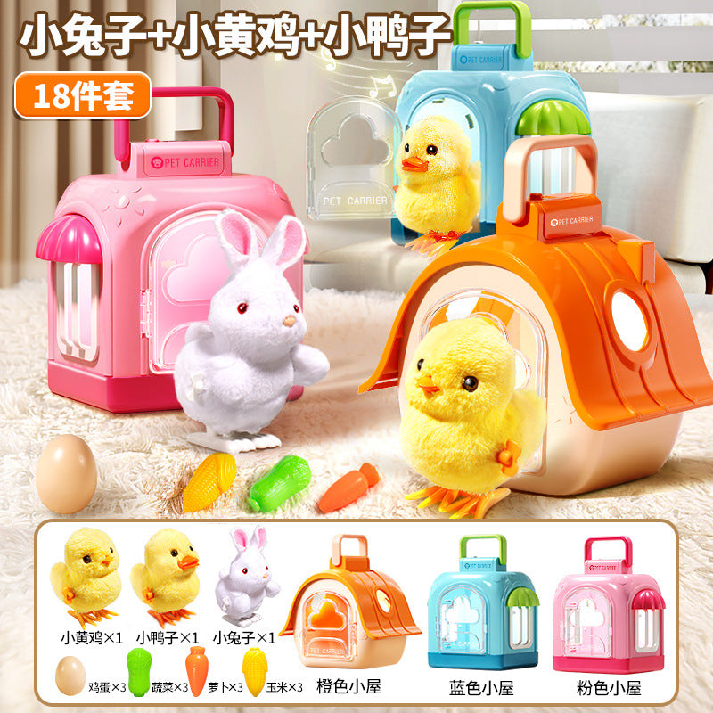 Wind-up toy jumping chicken can walk kidspopularstuffed jumping duck girl boy baby animal wholesale