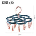Plum blossom shaped 16 clips blue powder