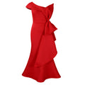 C8577 european and american women's clothing  cross-border fashion bandeau slant neck sexy slim-fit evening gown african dress