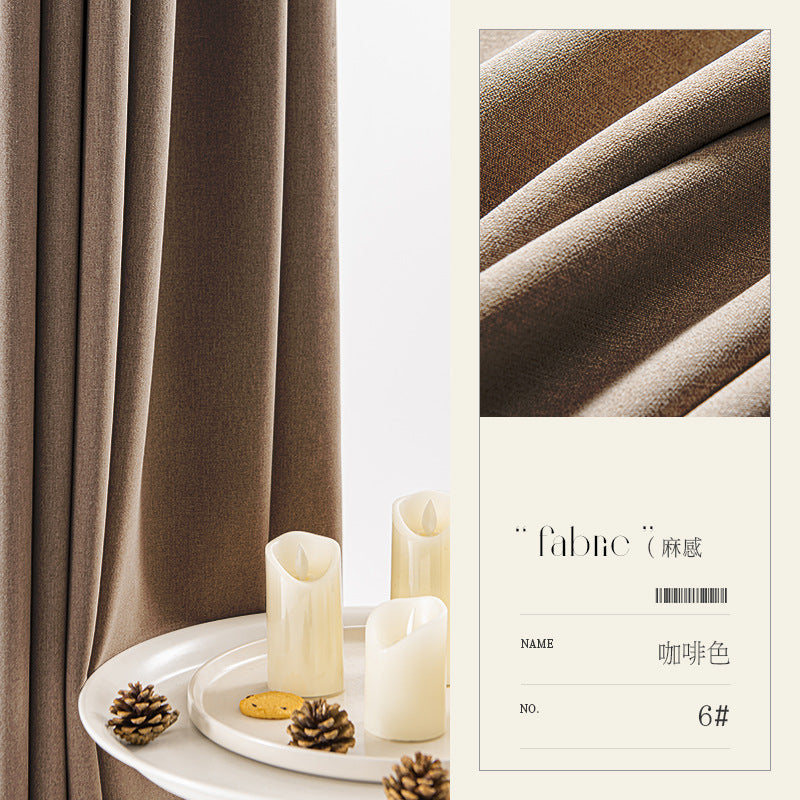 Shaoxing keqiao curtains classy bedroom full blackout thickened cotton and linen curtains living room scandinavianaccessible luxurypopularfor home