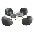 Single sofa*4+coffee table combination (light gray)
