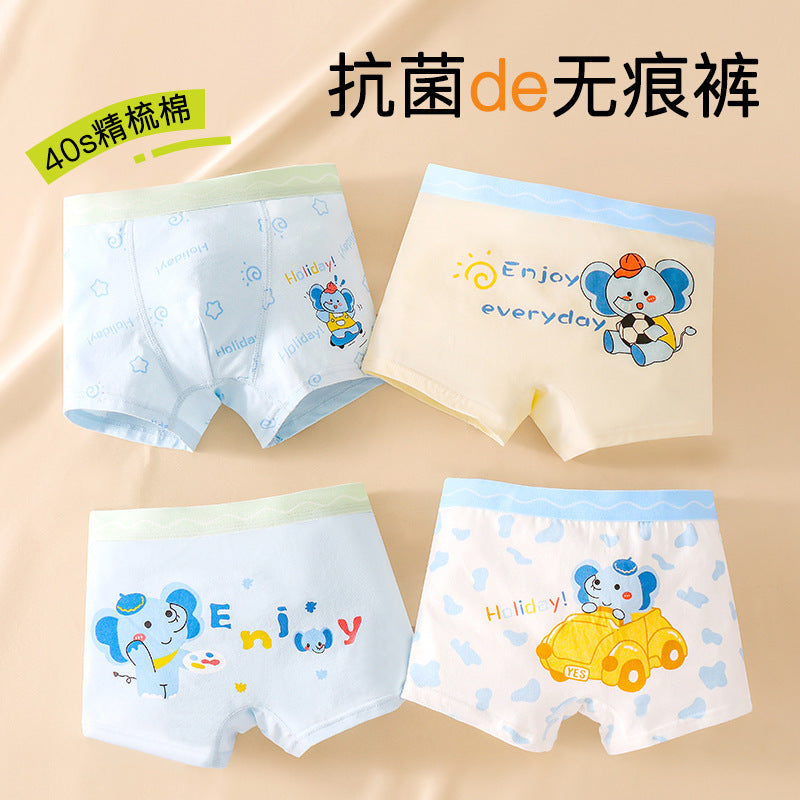 Children's underwear Class A cotton boys' underwear cartoon boxers medium and large children's baby student boxers children's underwear