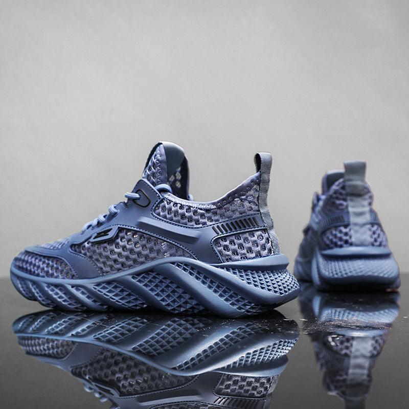Men's mesh shoes 2024 new summer breathable hollow-out thin mesh men's shoes mesh casual sports running air conditioning shoes