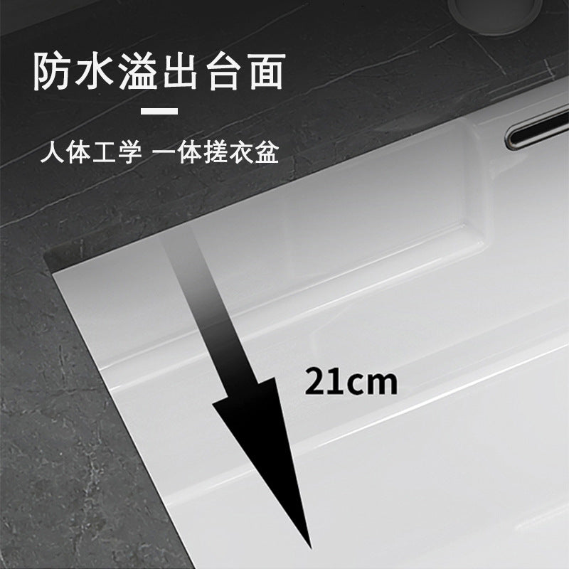 陶瓷洗衣池带移动搓衣板台盆阳台洗衣盆洗手盆一体加大盆深台下盆